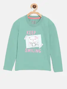 DIXCY SCOTT Slimz Girls Round Neck Print Cotton long Sleeves Top