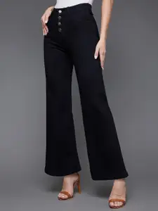 Miss Chase Women Wide Leg High-Rise Clean Look Stretchable Jeans