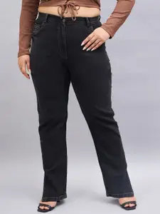 Sztori Women Plus Size Relaxed Fit High-Rise Clean Look Stretchable Jeans