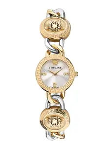 Versace Women Embellished Dial & Stainless Steel Straps Analogue Watch VE3C00122