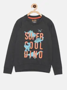 DIXCY SCOTT Boys Typography Printed Cotton Sweatshirt