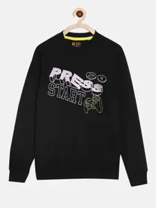 DIXCY SCOTT Boys Typography Printed Cotton Sweatshirt