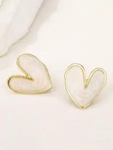 VAGHBHATT Heart Shaped Studs Earrings