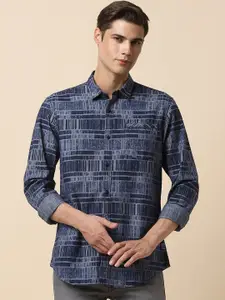 Allen Solly Slim Fit Striped Spread Collar Long Sleeves Cotton Casual Shirt