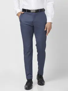 Park Avenue Men Self Design Textured Neo Fit Formal Trousers