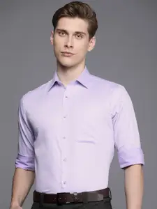 Raymond Self Design Slim Fit Pure Cotton Opaque Formal Shirt