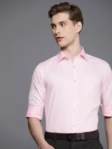 Raymond Self Design Slim Fit Pure Cotton Opaque Formal Shirt