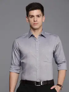 Raymond Self Design Slim Fit Pure Cotton Formal Shirt