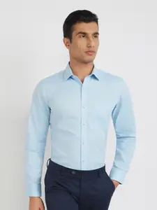 Raymond Self Design Slim Fit Pure Cotton Formal Shirt