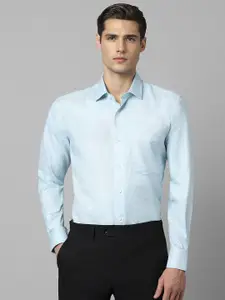 Luxure by Louis Philippe Men Blue Formal Shirt