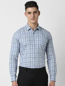 Van Heusen Slim Fit Checked Pure Cotton Formal Shirt