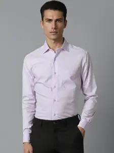 Louis Philippe Classic Fit Textured Long Sleeves Cotton Formal Shirt