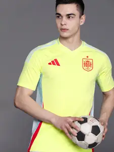 ADIDAS Logo Printed Slim Fit Spain 24 Away Football T-shirt