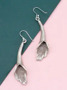 SANGEETA BOOCHRA Sterling Silver Cubic Zirconia Contemporary Drop Earrings