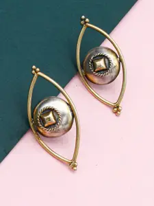 SANGEETA BOOCHRA Gold Plated Contemporary Drop Earrings