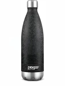 Pexpo Echodlx Black Thermosteel ISI Certified Hot Flask Insulated Water Bottle 1000ml