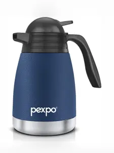 Pexpo Cosmo Blue Printed ISI Certified Thermosteel Hot and Cold Flask Insulated Carafe 1L