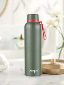Pexpo Bravo Green ISI Certified Thermosteel Hot & Cold Military Flask Water Bottle 700 ml