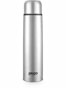 Pexpo Flippro Silver Double Wall Thermosteel Hot & Cold Silver Insulated Bottle 730ml