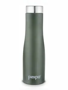Pexpo Green & Silver toned Stainless Steel Leak Proof Water Bottle 750 ml