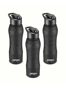 Pexpo BISTRO 3pc Sports & Hiking Stainless Steel 1L Single wall Black Water Bottle
