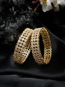 YouBella Set of 2 Gold-Plated Stones Studded Party  Bangles