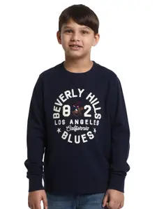 Beverly Hills Polo Club Boys Typography Printed Cotton Sweatshirt