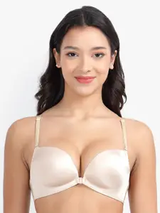 PARKHA Non Wired Heavily Padded Side Shaper Plunge Bra