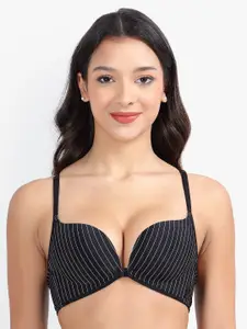 PARKHA Non Wired Heavily Padded Side Shaper Plunge Bra