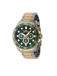 Invicta Men Green Dial & Green Stainless Steel Bracelet Style Straps Analogue Watch 46060