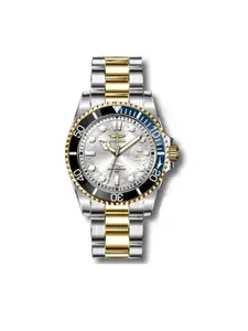 Invicta Men Silver-Toned Dial & Silver Toned Stainless Steel Bracelet Style Straps Analogue Watch 44709