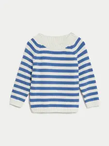 Marks & Spencer Boys Striped Pure Cotton Pullover Sweater