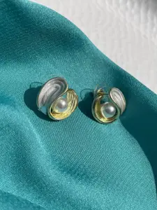 VAGHBHATT Stainless Steel Beaded Stud Earrings
