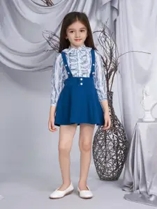 Peppermint Shirt Collar Pinafore Above Knee Flared Dress