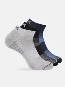 HRX by Hrithik Roshan Men Pack of 3 Patterned Ankle-Length Socks