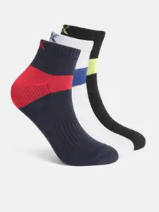 HRX by Hrithik Roshan Men Pack of 3 Colourblocked Above Ankle Socks