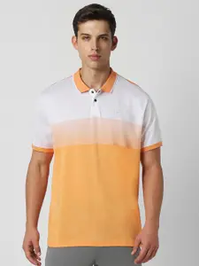 Van Heusen Colourblocked Polo Collar T-shirt