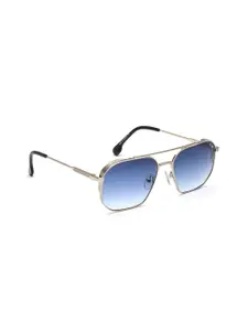 IRUS by IDEE Men Blue Lens & Silver-Toned Aviator Sunglasses with UV Protected Lens
