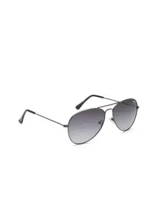 IRUS by IDEE Men Grey Lens & Gunmetal-Toned Aviator Sunglasses with UV Protected Lens