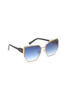 IRUS by IDEE Women Blue Lens & Gold-Toned Other Sunglasses with UV Protected Lens