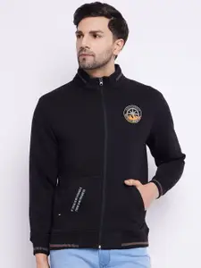 Duke Typography Printed Stand Collar Cotton Front-Open Sweatshirt