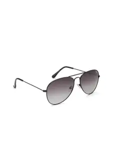 IRUS by IDEE Men Grey Lens & Black Aviator Sunglasses with UV Protected Lens