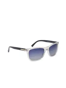 IRUS by IDEE Men Blue Lens & White Square Sunglasses with UV Protected Lens