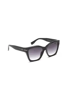 IRUS by IDEE Women Grey Lens & Black Square Sunglasses with UV Protected Lens