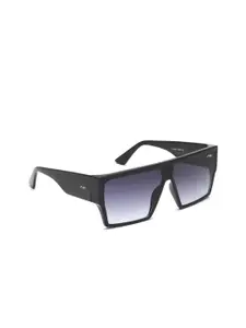 IRUS by IDEE Men Grey Lens & Black Square Sunglasses with UV Protected Lens
