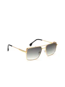 IRUS by IDEE Men Grey Lens & Gold-Toned Aviator Sunglasses with UV Protected Lens