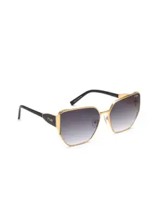 IRUS by IDEE Women Grey Lens & Gold-Toned Other Sunglasses with UV Protected Lens