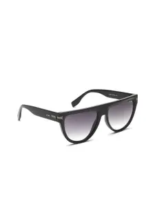 IRUS by IDEE Women Grey Lens & Black Aviator Sunglasses with UV Protected Lens