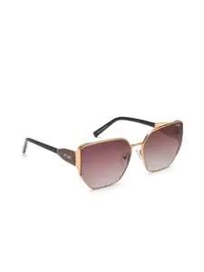 IRUS by IDEE Women Brown Lens & Gold-Toned Other Sunglasses with UV Protected Lens