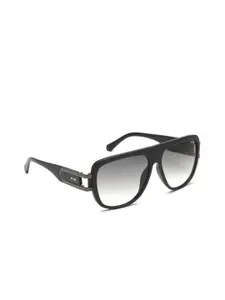 IRUS by IDEE Men Grey Lens & Black Aviator Sunglasses with UV Protected Lens